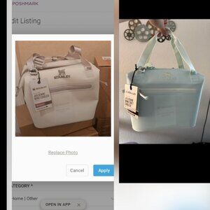 light blue New Julienne Stanley mini cooler 7.4 qt - 7 L